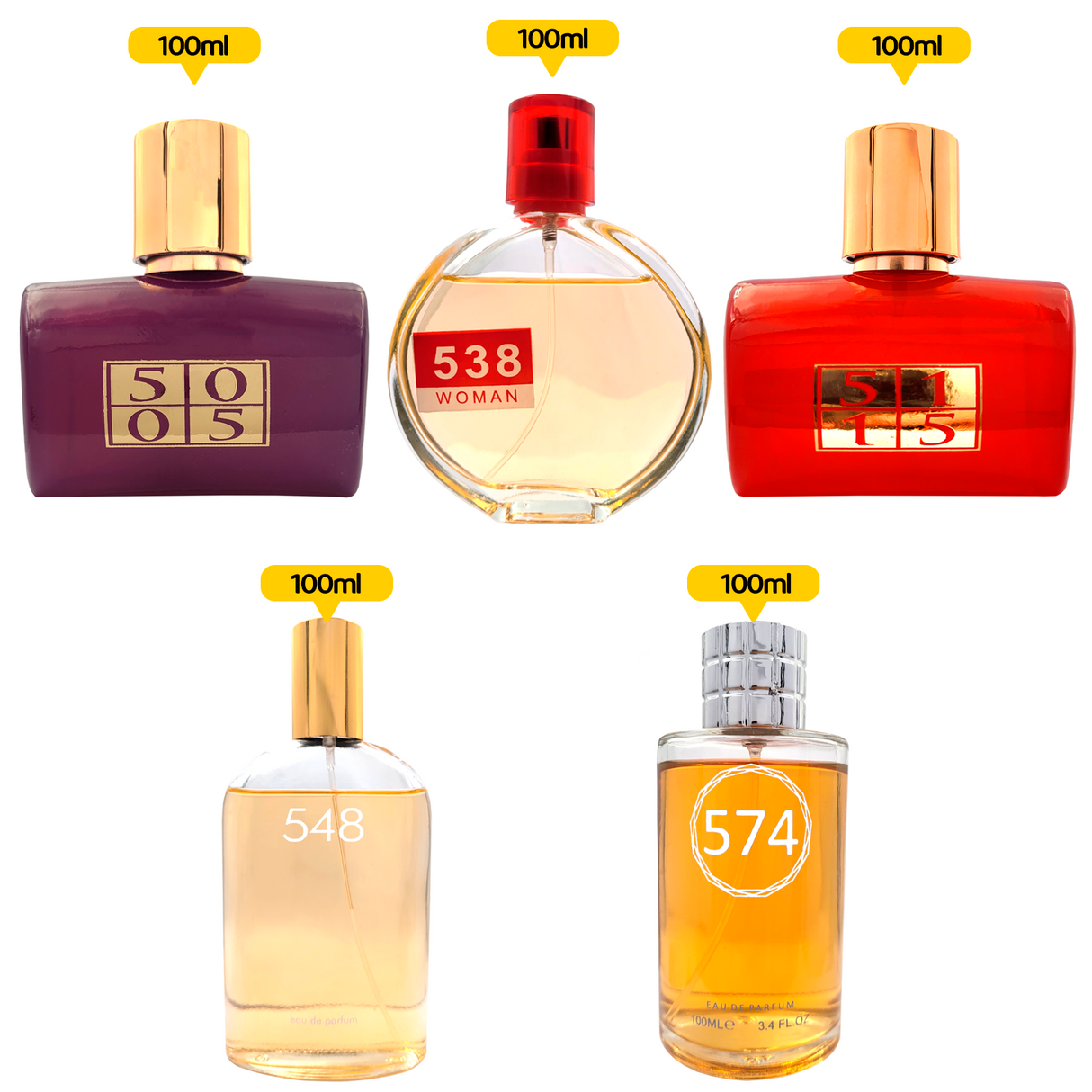 Pack 5x4 Euroluxe EDP 100 ml Mujer II
