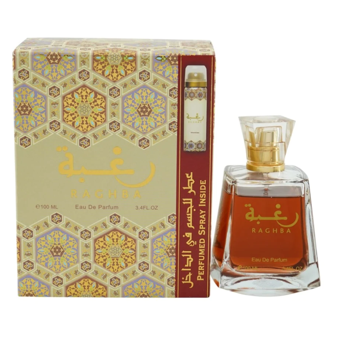 Lattafa Set Raghba Eau De Parfum 100 ml + Deo 50 ml Unisex