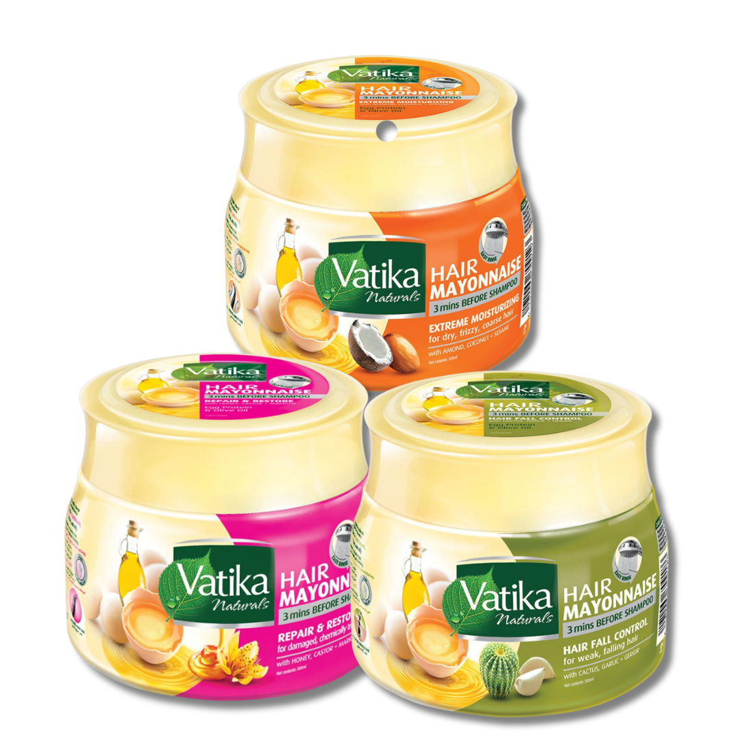 Vatika Pack 3 Uds Mayonesa Capilar Surtidos 500 ml