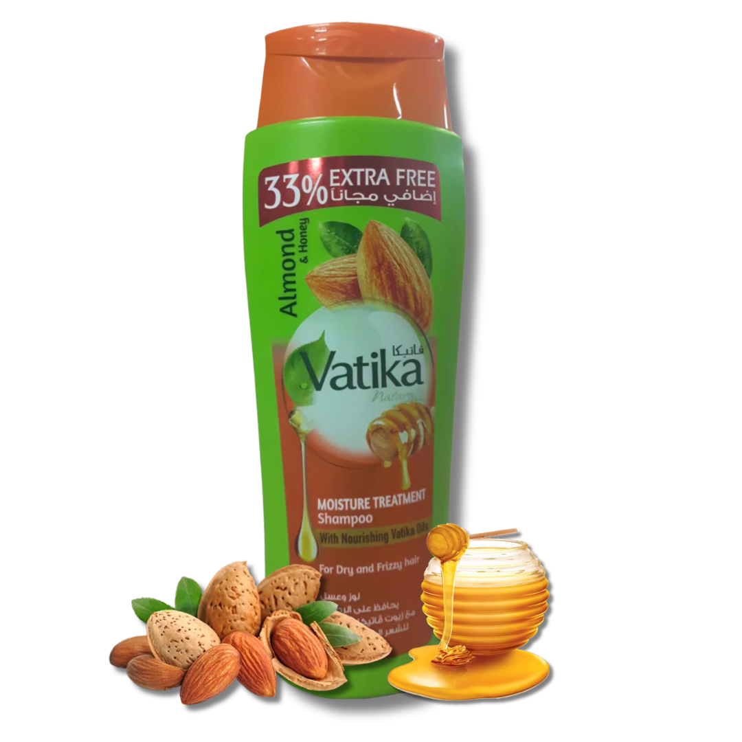 Shampoo Vatika Almendra & Miel 400 ml 33% Extra