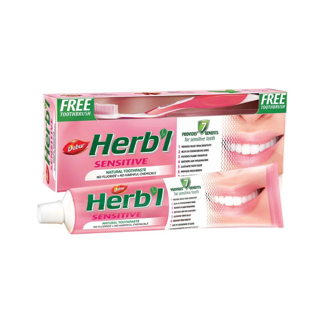 Pasta Dental Herb'l Sensible + Cepillo de Dientes 150gr