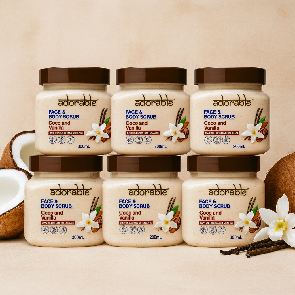 Pack Adorable 6 Exfoliantes Coco-Vainilla 300 ml