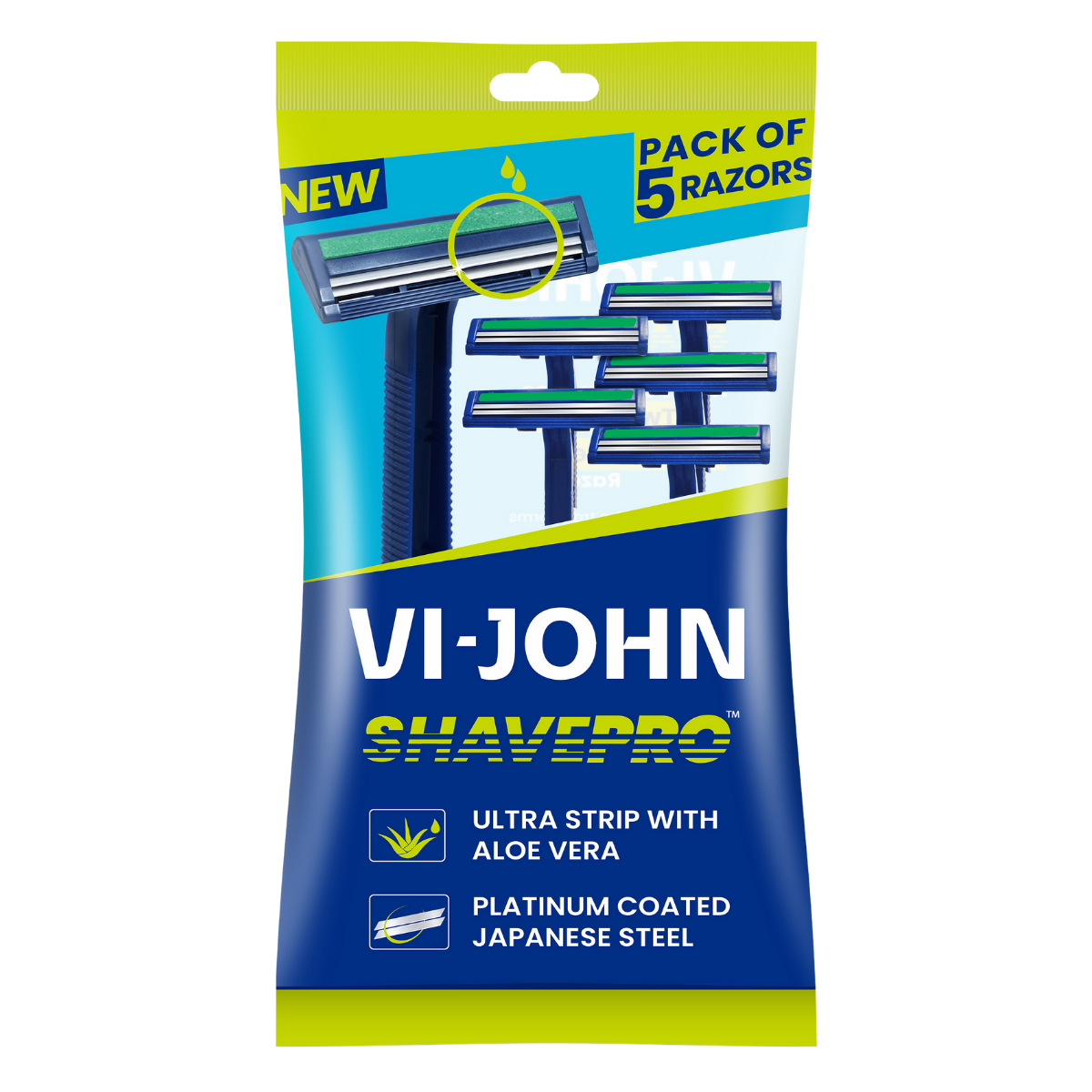 Vi-John Maquina de Afeitar Desechable Aloe Vera X 5 Doble Hojilla