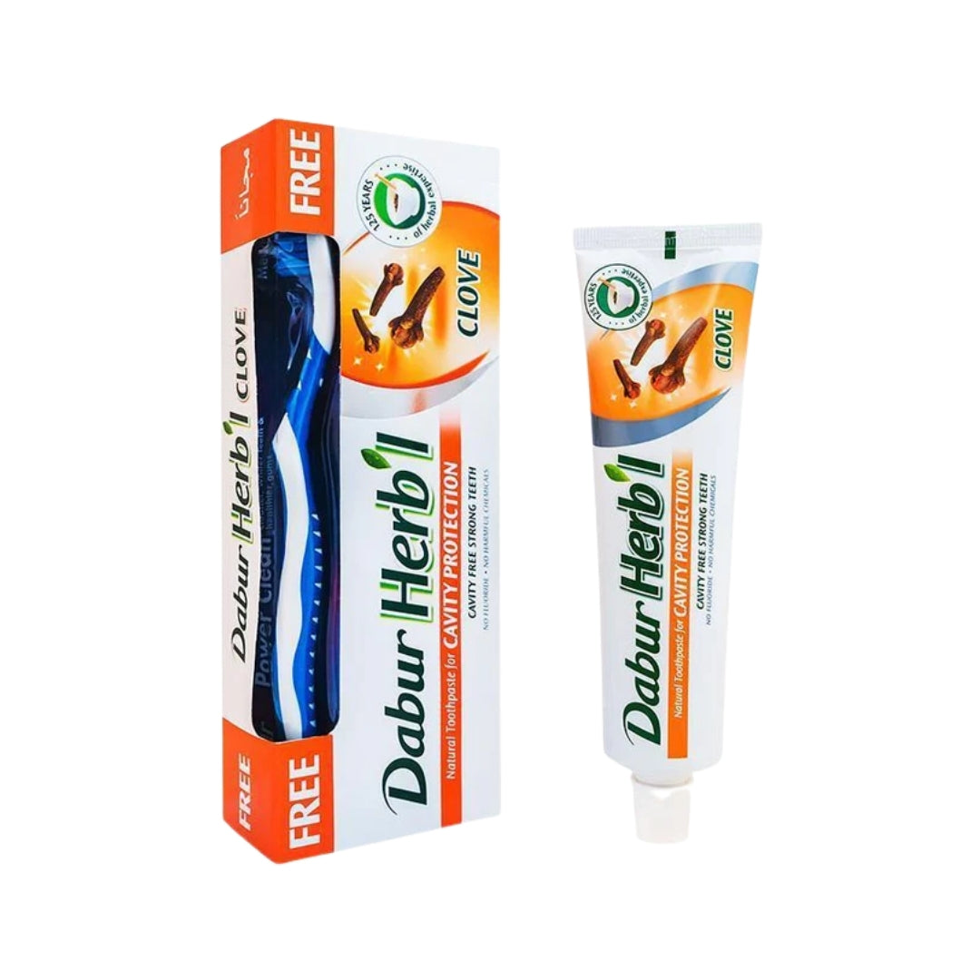 Pasta Dental Herb'l Clavo de Olor + Cepillo de Dientes 150gr