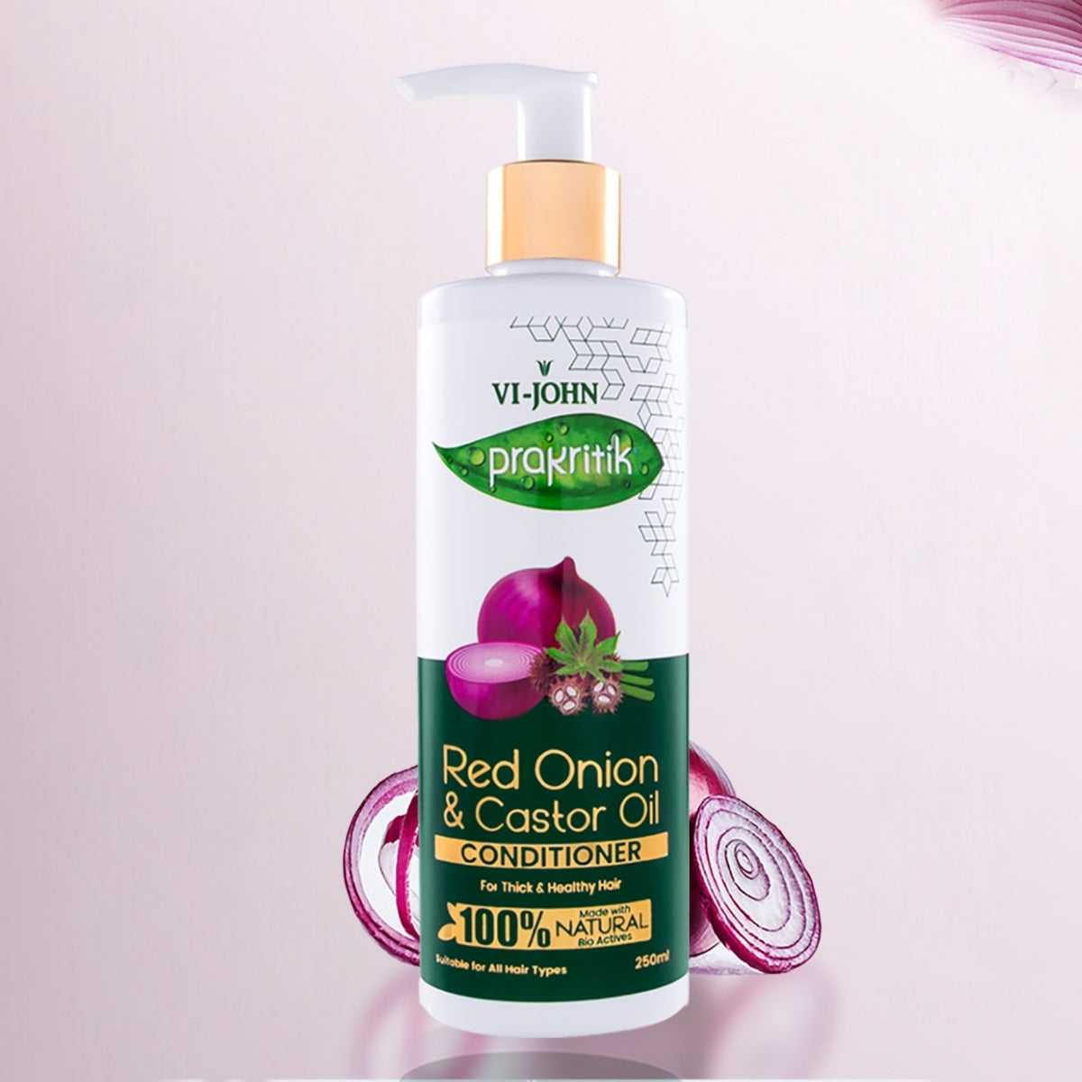 Prakritik Acondicionador Cebolla Roja y Castor 250 ml