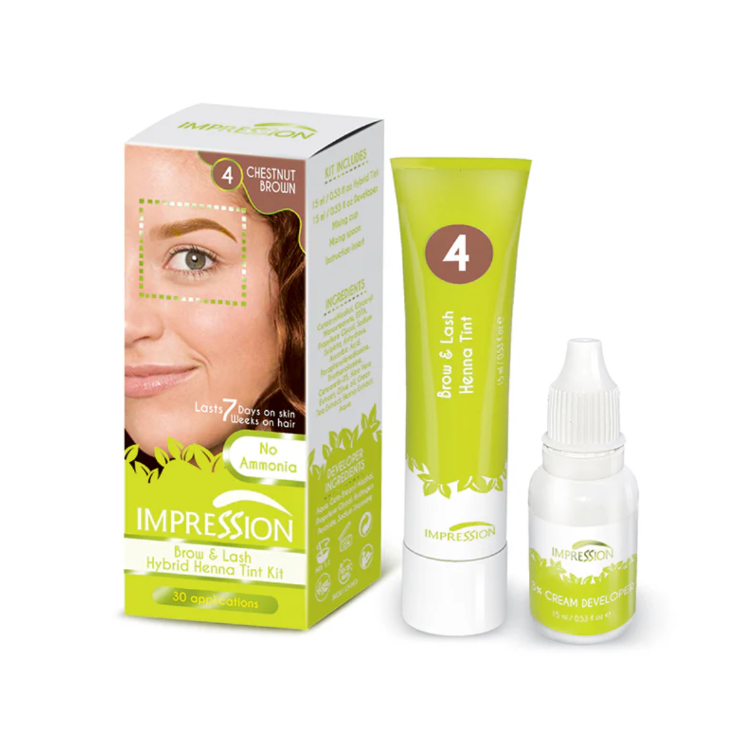 Impression Kit Hair Tintura Cejas y Pestañas Castaño 15 gr