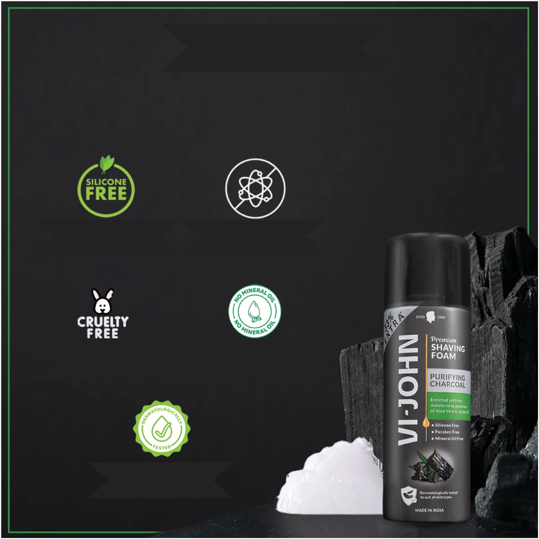 Vi-John Espuma de Afeitar Premiun Charcoal 200 gr