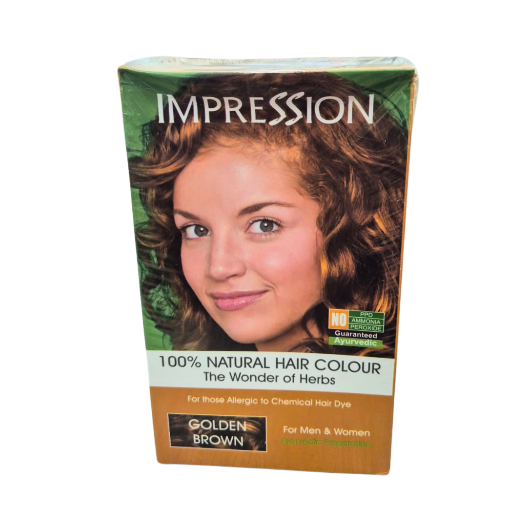 Impression Henna 100% Color Natural Castaño Dorado 3 Sachets de 50gr