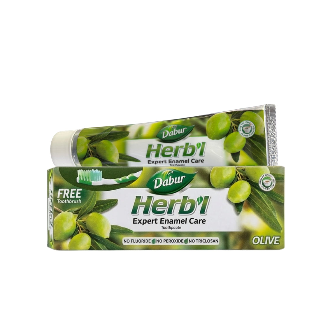 Pasta Dental Herb'l Oliva + Cepillo de Dientes 150gr