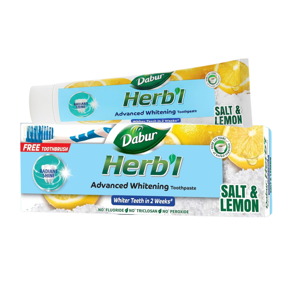 Dabur Herb'l Pasta Dental Sal & Limón (Avanzada)+ Cepillo Dental 150gr
