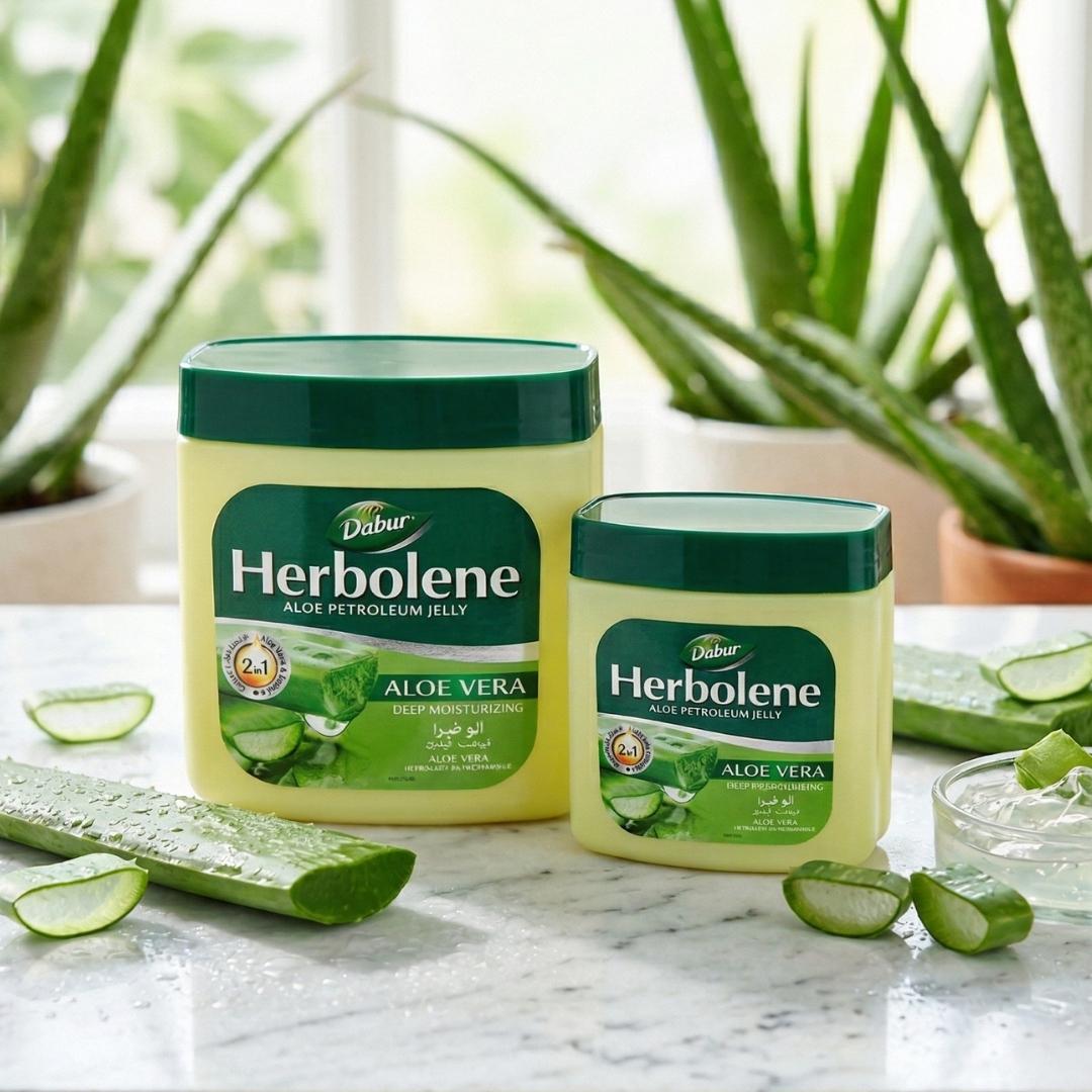 Herbolene Vaselina 2 en 1 Aloe Vera & Vit E 540 ml