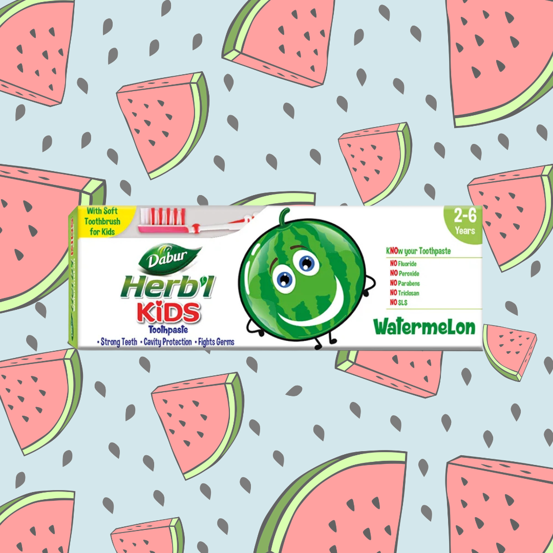 Dabur Herbal Plus Kids Pasta Dental Sandía 50 gr + Cepillo