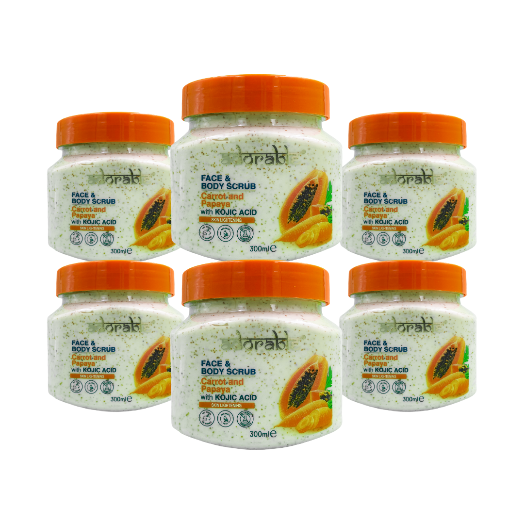 Pack Adorable 6 Exfoliantes Zanahoria-Papaya & Ácido Kójico 300ml