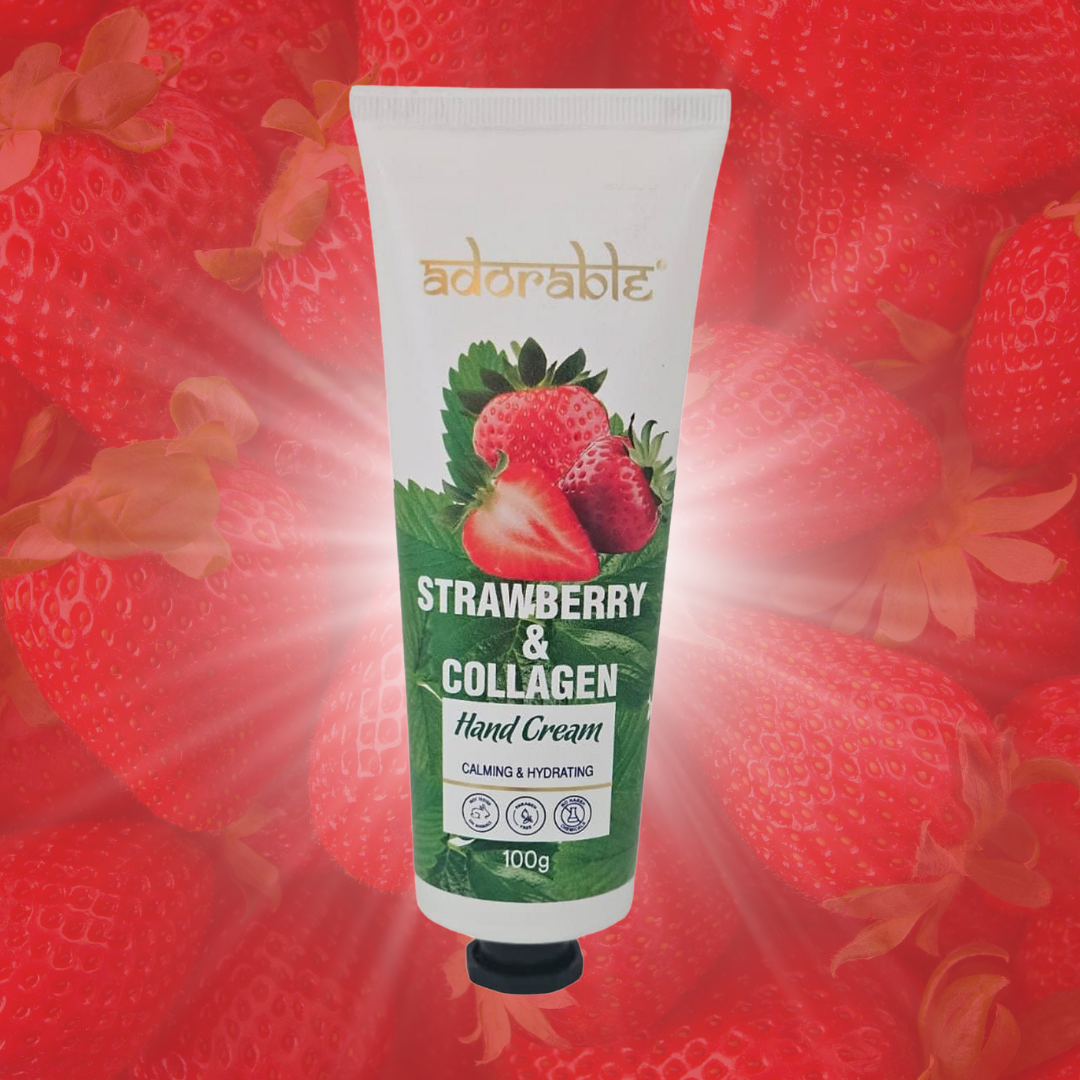 Adorable Crema de Manos Frutilla & Colágeno 100 gr