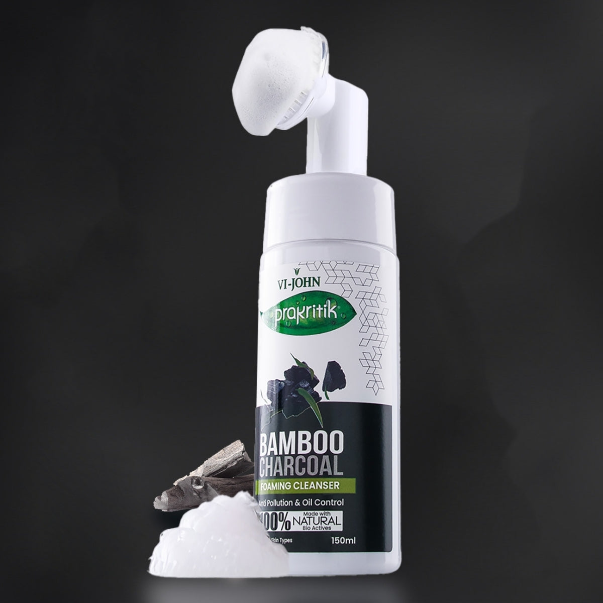 Prakritik Jabón Espumoso Carbón de Bambú 150 ml