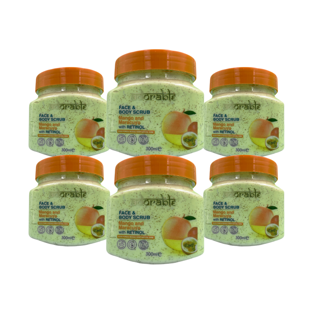 Pack Adorable 6 Exfoliantes Mango-Maracuya & Retinol 300 ml