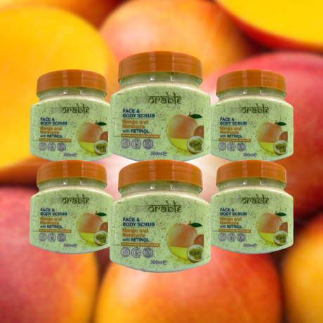 Pack Adorable 6 Exfoliantes Mango-Maracuya & Retinol 300 ml