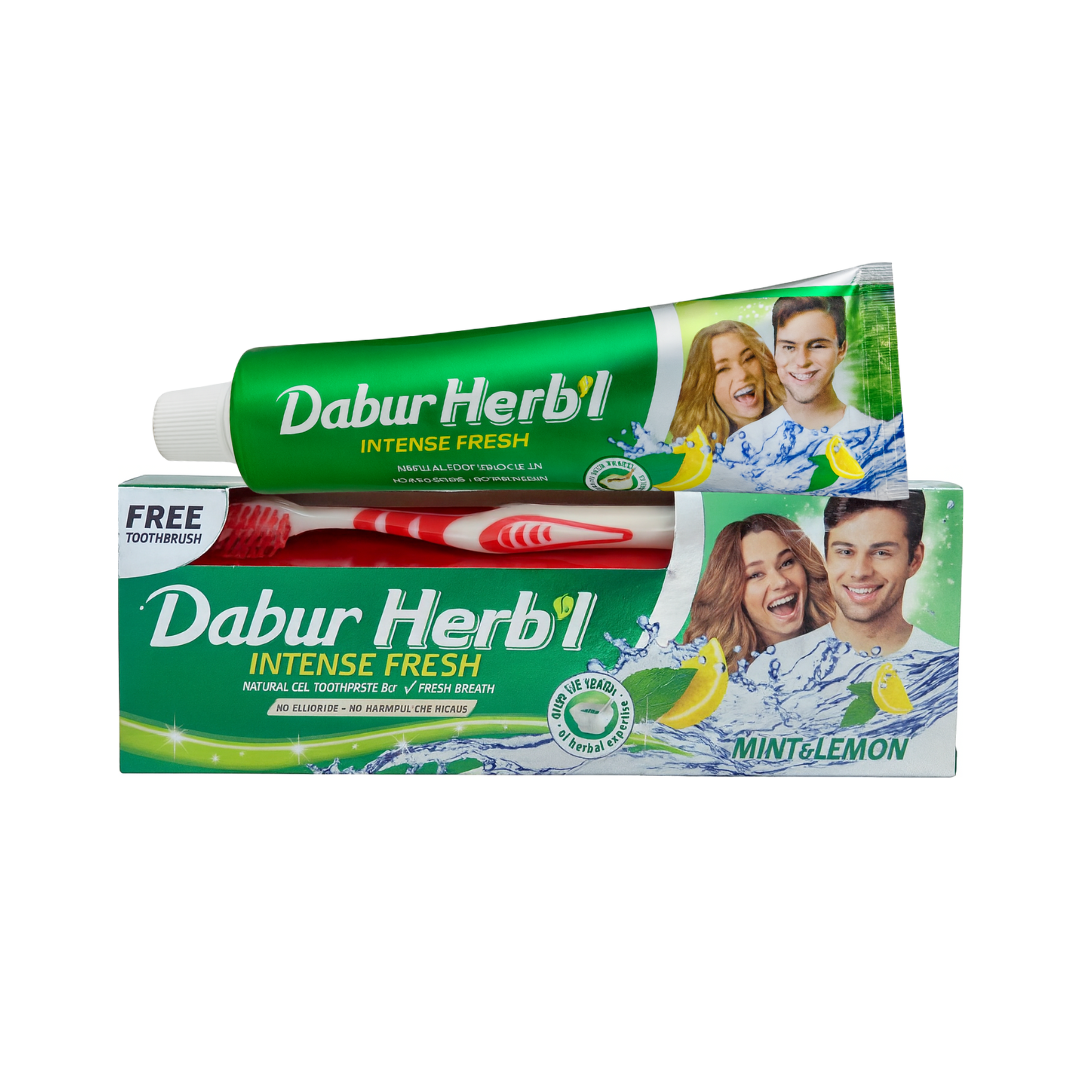 Pasta Dental Herb'l Menta & Limón Gel + Cepillo de Dientes 150gr