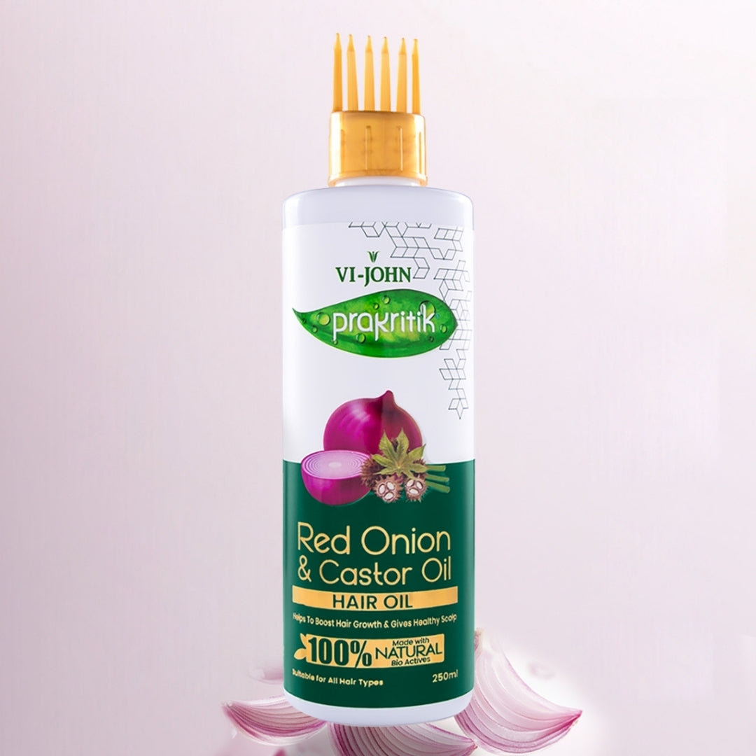Prakritik Aceite Capilar Cebolla Roja y Castor 250 ml