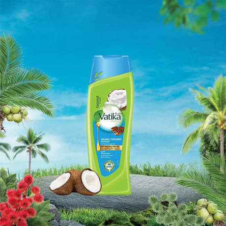 Pack Shampoo Vatika Coconut y Castor 400 ml + 200 ml