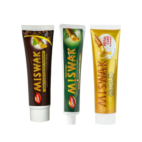 Pack #5 (6 Uds) Pasta Dental Dabur Miswak Surtidos