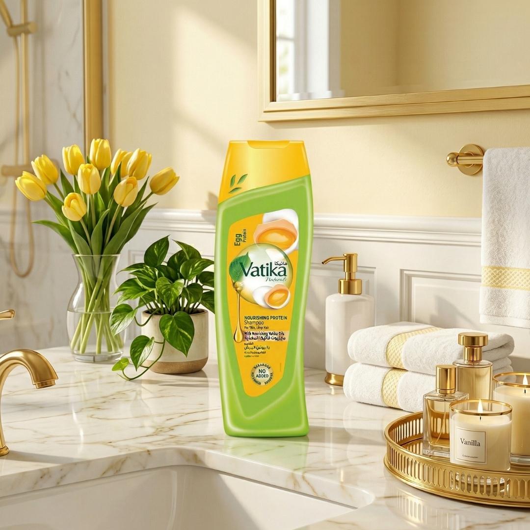 Vatika Shampoo Prot. Huevo 400 ml (Amarillo)